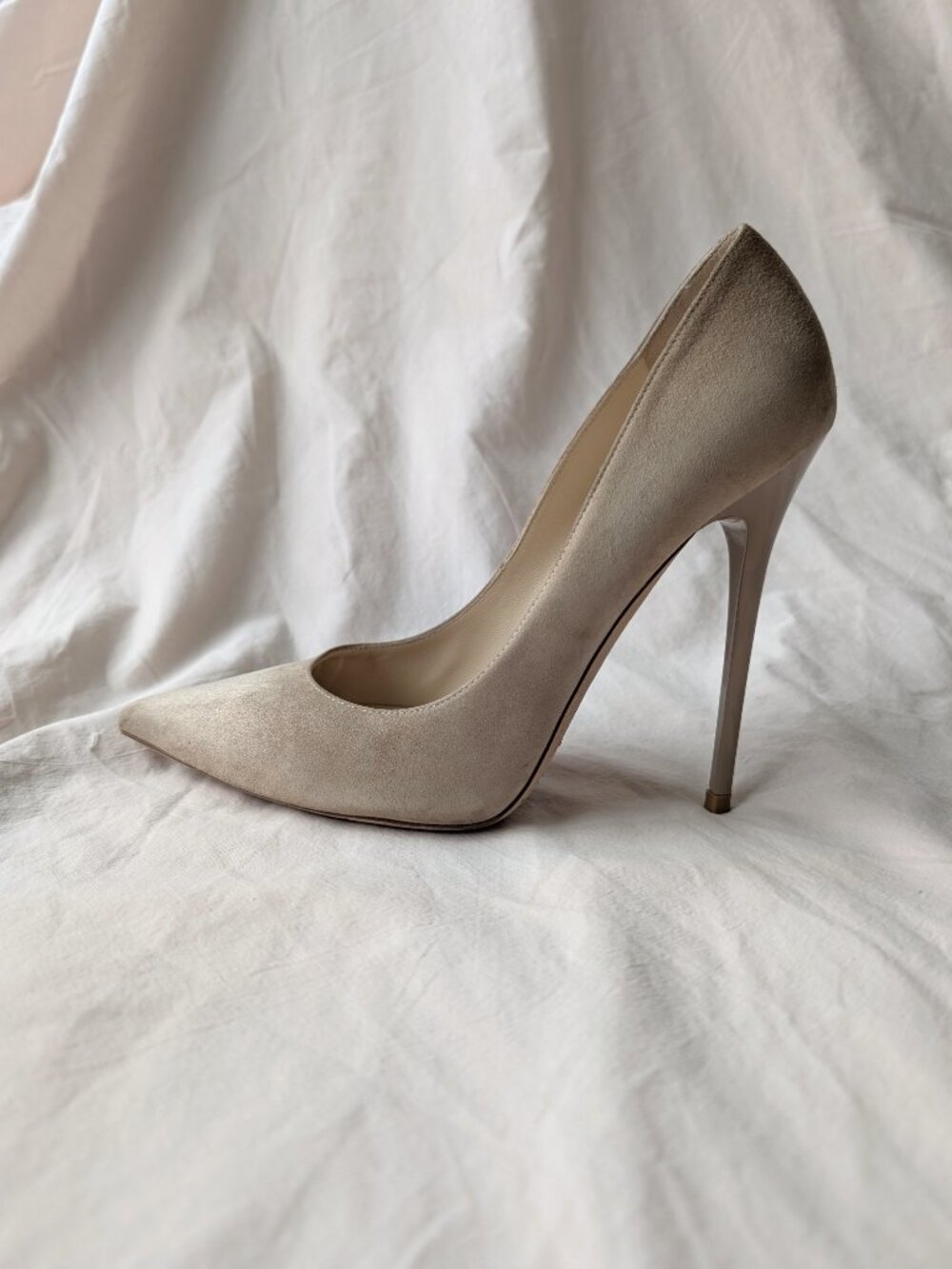 JIMMY CHOO Anouk Suede Pointed-Toe Pump | Size EU 37.5/US 7.5 - Picture 2 of 10